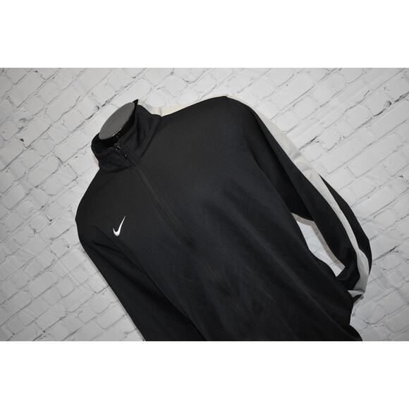 Nike Athletic Jacket Mens Size 2XL Black Gray Performance Polyester Dri-Fit Zip - Picture 1 of 6